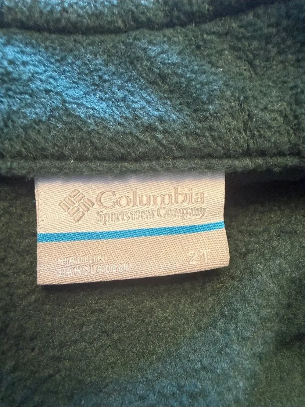 Columbia green on green Kids' Full-Zip Fleece Jacket 2T (2100)